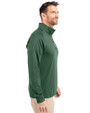 Portland State Vikings College Vault Cutter & Buck Adapt Eco Knit Stretch Recycled Mens Quarter Zip Pullover Hunter Green Side
