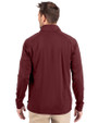 Southern Illinois Salukis College Vault Cutter & Buck Adapt Eco Knit Stretch Recycled Mens Quarter Zip Pullover Bordeaux Back