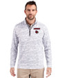 Louisville Cardinals Cutter & Buck Traverse Stretch Eco Camo Print Quarter Zip Mens Big and Tall Pullover Charcoal Front