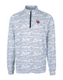 Ole Miss Rebels College Vault Cutter & Buck Traverse Stretch Eco Camo Print Quarter Zip Mens Big and Tall Pullover CC_MANN_HG 