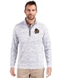 Oregon State Beavers College Vault Cutter & Buck Traverse Stretch Eco Camo Print Quarter Zip Mens Big and Tall Pullover Charcoal Front