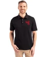 Western Kentucky Hilltoppers College Vault Cutter & Buck Advantage Eco Tri-Blend Pique Mens Big and Tall Polo Black Front
