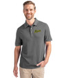 George Mason Patriots College Vault Cutter & Buck Advantage Eco Tri-Blend Pique Mens Polo Elemental Grey Front