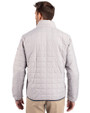 Delaware Fightin' Blue Hens College Vault Cutter & Buck Rainier PrimaLoft® Mens Eco Insulated Full Zip Puffer Jacket Polished Medium Gray Back
