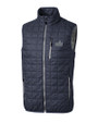 Old Dominion Monarchs College Vault Cutter & Buck Rainier PrimaLoft® Mens Big and Tall Eco Insulated Full Zip Puffer Vest Anthracite Melange Mannequin
