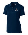 Utah State Aggies College Vault Cutter & Buck Advantage Eco Tri-Blend Pique Womens Polo Liberty Navy Mannequin