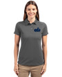 Old Dominion Monarchs College Vault Cutter & Buck Advantage Eco Tri-Blend Pique Womens Polo Elemental Grey Front