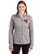 Western Kentucky Hilltoppers College Vault Cutter & Buck Mainsail Full Zip Hooded Womens Jacket Polished Heather Front