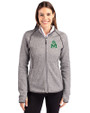 Marshall Thundering Herd College Vault Cutter & Buck Mainsail Full Zip Hooded Womens Jacket Polished Heather Front