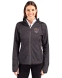 LSU Tigers College Vault Cutter & Buck Mainsail Full Zip Hooded Womens Jacket Charcoal Heather Front