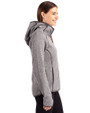 Southern Illinois Salukis College Vault Cutter & Buck Mainsail Full Zip Hooded Womens Jacket Polished Heather Side