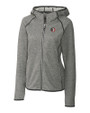 Florida State Seminoles College Vault Cutter & Buck Mainsail Full Zip Hooded Womens Jacket Polished Heather Mannequin