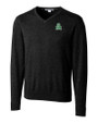 Marshall Thundering Herd College Vault Cutter & Buck Lakemont Tri-Blend Mens Big and Tall V-Neck Pullover Sweater Black Mannequin