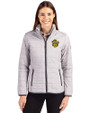 Missouri Tigers College Vault Cutter & Buck Rainier PrimaLoft®  Womens Eco Insulated Full Zip Puffer Jacket Polished Medium Gray Front