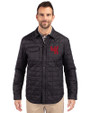 Western Kentucky Hilltoppers College Vault Cutter & Buck Rainier PrimaLoft® Mens Eco Insulated Quilted Shirt Jacket Black Front