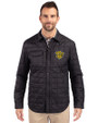 Missouri Tigers College Vault Cutter & Buck Rainier PrimaLoft® Mens Eco Insulated Quilted Shirt Jacket Black Front