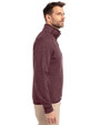 Southern Illinois Salukis College Vault Cutter & Buck Mainsail Sweater-Knit Mens Half Zip Pullover Jacket Bordeaux Heather Side