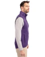 LSU Tigers College Vault Cutter & Buck Mainsail Sweater-Knit Mens Full Zip Vest College Purple Heather Side