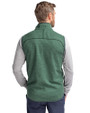 Michigan State Spartans College Vault Cutter & Buck Mainsail Sweater-Knit Mens Full Zip Vest Hunter Heather Back