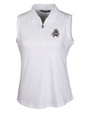 Utah State Aggies College Vault Cutter & Buck Forge Stretch Womens Sleeveless Polo White Mannequin