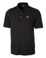 Louisville Cardinals College Vault Cutter & Buck Advantage Tri-Blend Space Dye Mens Big and Tall Polo Dark Black Mannequin