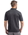Grambling Tigers College Vault Cutter & Buck Advantage Tri-Blend Space Dye Mens Polo Dark Black Back