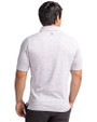 Grambling Tigers College Vault Cutter & Buck Advantage Tri-Blend Space Dye Mens Polo Elemental Grey Back