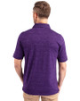 East Carolina (ECU) Pirates College Vault Cutter & Buck Advantage Tri-Blend Space Dye Mens Polo Dark College Purple Back