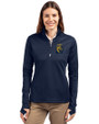 FIU Panthers College Vault Cutter & Buck Traverse Stretch Eco Quarter Zip Womens Pullover Liberty Navy Front