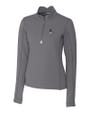 Portland State Vikings College Vault Cutter & Buck Traverse Stretch Eco Quarter Zip Womens Pullover Elemental Grey Mannequin