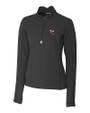 Louisville Cardinals College Vault Cutter & Buck Traverse Stretch Eco Quarter Zip Womens Pullover Black Mannequin