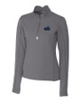 Old Dominion Monarchs College Vault Cutter & Buck Traverse Stretch Eco Quarter Zip Womens Pullover Elemental Grey Mannequin
