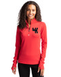 Western Kentucky Hilltoppers College Vault Cutter & Buck Traverse Stretch Eco Quarter Zip Womens Pullover Red Front