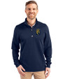 FIU Panthers College Vault Cutter & Buck Traverse Stretch Eco Quarter Zip Mens Pullover Liberty Navy Front
