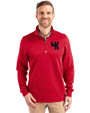 Western Kentucky Hilltoppers College Vault Cutter & Buck Traverse Stretch Eco Quarter Zip Mens Pullover Red Front