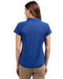 Delaware Fightin' Blue Hens College Vault Cutter & Buck Forge Stretch Womens Short Sleeve Polo Tour Blue Back