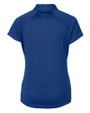 Delaware Fightin' Blue Hens College Vault Cutter & Buck Forge Stretch Womens Short Sleeve Polo Tour Blue Mannequin Back