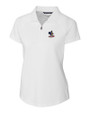 Delaware Fightin' Blue Hens College Vault Cutter & Buck Forge Stretch Womens Short Sleeve Polo White Mannequin