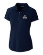 Utah State Aggies College Vault Cutter & Buck Forge Stretch Womens Short Sleeve Polo Liberty Navy Mannequin