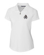 Utah State Aggies College Vault Cutter & Buck Forge Stretch Womens Short Sleeve Polo White Mannequin