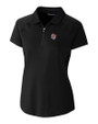 LSU Tigers College Vault Cutter & Buck Forge Stretch Womens Short Sleeve Polo Black Mannequin