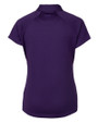 Northwestern Wildcats College Vault Cutter & Buck Forge Stretch Womens Short Sleeve Polo College Purple Mannequin Back