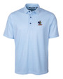 Delaware Fightin' Blue Hens College Vault Cutter & Buck Pike Double Dot Print Stretch Mens Big and Tall Polo Tour Blue Mannequin