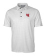 Western Kentucky Hilltoppers College Vault Cutter & Buck Pike Double Dot Print Stretch Mens Big and Tall Polo Charcoal Mannequin
