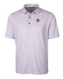 LSU Tigers College Vault Cutter & Buck Pike Double Dot Print Stretch Mens Big and Tall Polo College Purple Mannequin