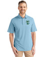 Tulane Green Wave College Vault Cutter & Buck Virtue Eco Pique Recycled Mens Polo Atlas Light Blue Front