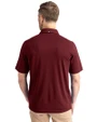 Southern Illinois Salukis College Vault Cutter & Buck Virtue Eco Pique Recycled Mens Polo Bordeaux Back