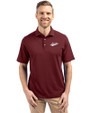 New Mexico State Aggies College Vault Cutter & Buck Virtue Recycled Featherlight Pique Mens Polo Bordeaux Front