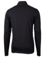 Louisville Cardinals College Vault Cutter & Buck Virtue Eco Pique Recycled Quarter Zip Mens Pullover Black Mannequin Back