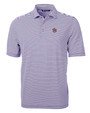 LSU Tigers College Vault Cutter & Buck Virtue Eco Pique Stripe Recycled Mens Polo CLP_MANN_HG 1